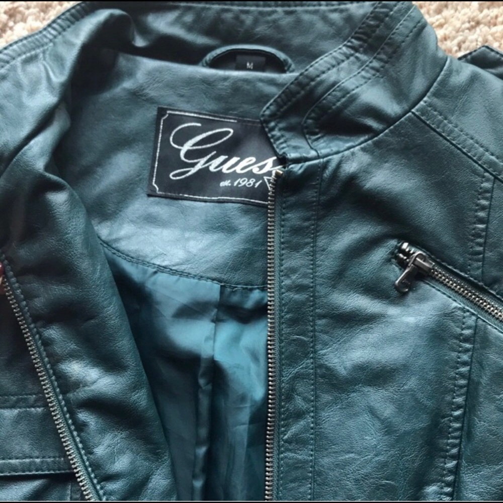 Vegan Leather Moto Jacket by Guess!